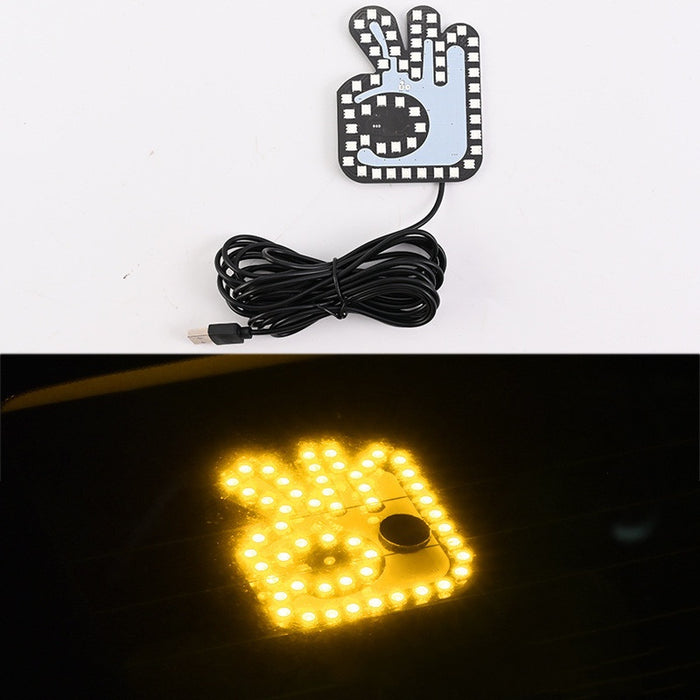 Car USB Plug Finger Gesture Light